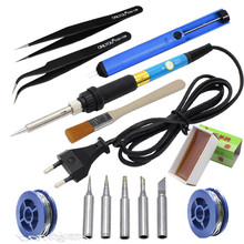 Electric Soldering Iron 14pcs In 1 Adjustable Temperature Solder Iron Set For Solding Station With 5pcs Soldering Tips Kit 60W 2024 - buy cheap
