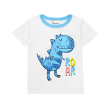 Cartoon Print Baby Boys Dinosaur T Shirt For Summer Infant Kids Boys Girls Casual T-Shirts Clothes Cotton Toddler Animal Tops 2024 - buy cheap
