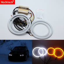 For Volkswagen Golf Mk4 1998 to 2004  White & Amber Dual color Cotton LED Angel eyes kit halo ring DRL Turn signal light 2024 - buy cheap