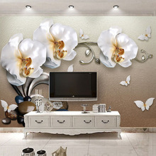 Papel tapiz de lujo de estilo europeo, Mural de mariposas de joyería dorada estéreo 3D, paño de pared, sala de estar, decoración de Hotel, pared de fondo 2024 - compra barato