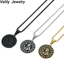 Valily Jewelry Men's Gold Necklace Saint Benedict of Nursia Pendant  Necklace Round Cross St Brand Necklace for the Adoptionist 2024 - buy cheap