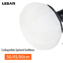 Nicefoto-lanterna de papel dobrável, softbox com velocidade bowens, para interfit e luzes compatíveis, 50/65/80cm 2024 - compre barato