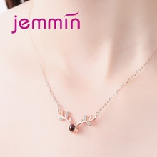 High Quality Korean Style 925 Sterling Silver Pendant Chain Necklaces Crystal Choker Wedding Party Jewelry for Women Joyas 2024 - buy cheap