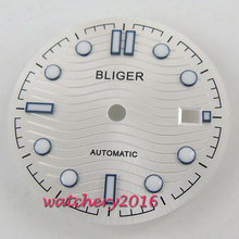 30.8mm Bliger Watch White Dial fit Luminous 2836 2824 2813 3804 Miyota 82 Series movement 2024 - buy cheap