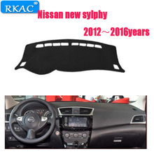 RKAC car dashboard mat cover for nissan new sylphy 2012-2016 left hand drive Polyester Fiber Auto dashboard pad rug Interior 2024 - buy cheap