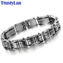 TrustyLan clásico para hombre pulseras 2018 de 12,5 MM de ancho pulsera de encanto de moda de los hombres, joyería del Mens, amistad pulseras de cadena de pulsera 2024 - compra barato