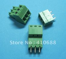 Conector de bloque de terminales de tornillo de 3,5mm con paso de 3 pines/vías Color verde tipo T con pin 10 Uds 2024 - compra barato