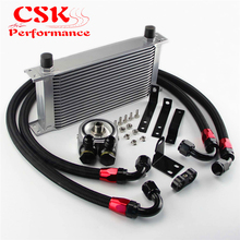 Aluminum 19 Row Engine Oil Cooler w/ Filter Adapter Kit Fits For S2000 F20 F22 AP1 AP2 00-04 F20C 2.0L 05-09 Silve/Black 2024 - buy cheap