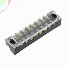 15A 600V Dual Row Barrier Screw Terminal Block Wire Connector TB Series 8 Positions Ways Factory Wholesale TB-1508 2024 - buy cheap