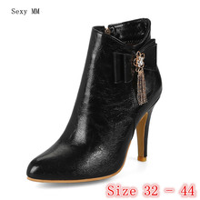 Spring Autumn High Heel Shoes Women Ankle Boots Woman Short Boots High Heels Small Plus Size 32 33 - 40 41 42 43 44 2024 - buy cheap