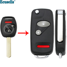 Estuche para mando a distancia plegable modificado, 2 + 1 botones, funda carcasa para HONDA Accord Civic CR-V Fit Odyssey piloto de ridsgeline 2024 - compra barato