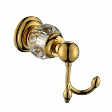 Gancho de cristal y Latón dorado para batas de baño, barra dorado pvd-ti toallero, CY002 2024 - compra barato