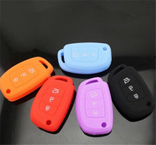 Silicone Cover Car Key Case Shell For Hyundai ix35 iX45 iX25 i10 i20 i30 HB20 Sonata,Verna,Solaris,Santa,Elantra Mistra Foldable 2024 - buy cheap