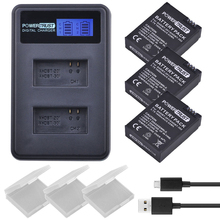 3 uds 1600mAh AHDBT-301 AHDBT301 AHDBT 301 Li-Ion batería de la cámara para GoPro Hero3 + LCD cargador Dual USB para Gopro héroe 3/3 + 2024 - compra barato