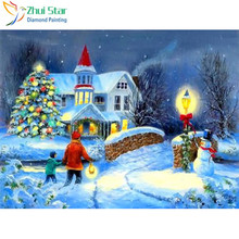 Zhui Star 5D DIY full Square drill Diamond painting Cross stitch Snow scene Diamond embroidery Mosaic decor HYY 2024 - buy cheap