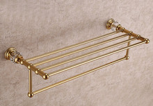 Free ship gold clour bathroom Crystal bathtowel racks bathtowel shelf Towel Holder 2024 - buy cheap