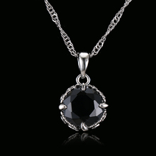 NoEnName_Null 2017 Luxury round black crystal necklace pendant retro wedding women necklace jewelry 2024 - buy cheap