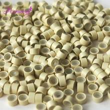 500pcs/lot #13 Blond Color 5*3*3mm Aluminium Micro ring Silicone lined Links Beads tube tools accessories 2024 - buy cheap