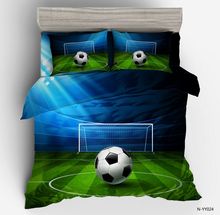 Conjunto de roupa de cama para futebol, inclui 2 ou 3 peças de roupa de cama digital com estampa de edredom e gelo 3d 2024 - compre barato