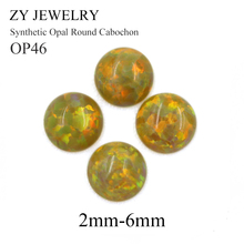 1.5mm a 10mm op46 forma redonda solta cabochon sintético opala atacado 2024 - compre barato