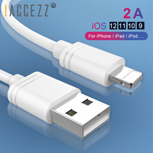 ¡! ACCEZZ 3M Cable de carga USB para iPhone XS Max XR 8X8 7 6 6s Plus 5 5S SE iPad rápido Cables de datos de iluminación de 8 pines Cable 1M 2M 0,25 M 2024 - compra barato
