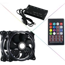 Computer Case PC Cooling Fan RGB Adjust LED 120mm Quiet + IR Remote New computer Cooler Cooling RGB Case Fan CPU 2024 - buy cheap