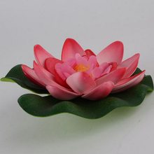 manualidades mariage flores plants Water lily lotus artificial silk plastic flowers fake bouquet cheap for wedding decoration 2024 - buy cheap