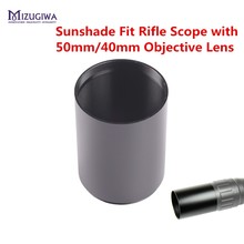 Mizugiwa tubo pára-sol para rifle, tubo pára-sol de liga metálica, lente objetiva com 40mm / 50m quebra-sol para pistola de airsoft caza 2024 - compre barato