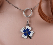 Enamel Four Leaf Clover Charms Vintage Silver Choker Collar Necklace Pendant DIY Jewelry For Women Clothing Accessories HOT A13 2024 - buy cheap