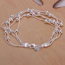 Bracelet jewelry pulseira feminina bracelets women pulseiras Silver plated bracelets lines & Beads bracelets & bangles jewelry 2024 - buy cheap