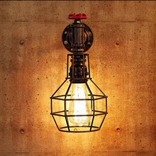 IWHD estilo Loft jaula de hierro tubería de agua lámpara Edison lámpara de pared RH Vintage Industrial luz de pared accesorios para interior iluminación 2024 - compra barato