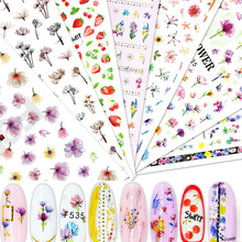 1pc Water Nail Stickers Decal Flower Leaf Transfer Nail Art Decorations Slider Manicure Watermark Foil Tips 2024 - buy cheap