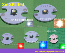 Envío Gratis 5 uds. X Cree XPE XP-E R3 3W LED blanco neutro fresco rojo verde azul Klein LED con disipador de calor de 16MM 2024 - compra barato