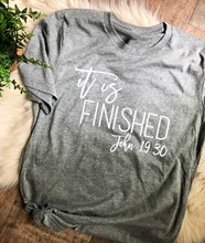 It Is Finished Shirt Christian Graphic Tee Christian Easter Shirts funny slogan women fashion grunge tumblr cotton casual tees 2024 - buy cheap