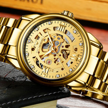 FNGEEN Men's Luxury Gold Mechanical Wrist Watch Men Stainless Steel Automatic Skeleton Mechanical Watches Male Montre Relogio 2024 - buy cheap