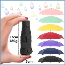 180g Mini Folding Umbrella Chuva Mulheres Homens Bolso Mini Meninas Do Guarda-chuva Anti-UV À Prova D' Água de Viagem Portátil 2024 - compre barato