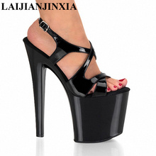 LAIJIANJINXIA New Sexy Ultra 20CM High Heel Sandals Women's High Heel Platform Shoes,Pole Dance/Model/Wedding Shoes (3 colors) 2024 - buy cheap