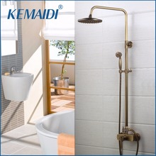 KEMAIDI Wall Mount Shower Set Torneira Bathroom Shower Head With Hand Shower Spray Rainfall Bathtub Chrome Sink Faucet Mixer Tap 2024 - buy cheap