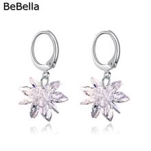 BeBella Edelweiss Dangler Drop Earrings with Cubic Zirconia Stone for Women Girls Lover Jewelry Christmas birthday Gift 2024 - buy cheap