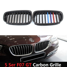 F10 Grille Gloss Black For BMW M5 F10 F07 GT Carbon Fiber&Plastic Front Bumper Front Grille Single Slat 2010-2016 2017 2018 2019 2024 - buy cheap