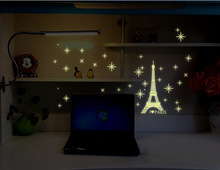 Creative Luminous Eiffel Tower Star Wall Stickers Decorative I love Paris Quotes Home Decor Art Wall Decals Decoration Mural 2024 - buy cheap