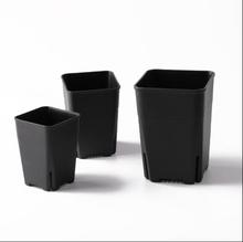 Maceta de plástico de buena calidad, color blanco/Negro, suministros de jardinería para jardín, lavabo cuadrado 2024 - compra barato