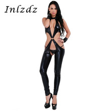 Women's Sexy Bodystocking Patent Leather Exotic Stockings Full Bodysuit Lingerie Suit Exotic Costume for Sex Hot Bodystocking 2024 - buy cheap