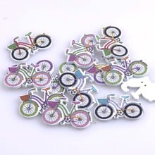 New Arrival Bouton Mixed Bicycle Pattern Wooden Buttons 2 Holes For Scrapbooking Crafts 50pcs 20x25mm MT0697 2024 - buy cheap
