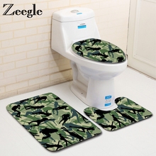 Zeegle 3Pcs Bathroom Carpet Foot Mat Non-slip Mats For Bathroom Lid Toilet Cover Washable Toilet Rugs Bath Mat Set Bathroom Rugs 2024 - buy cheap