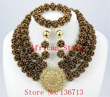 Conjunto de joyería con cuentas africanas para mujer, collar con cuentas nigerianas, color morado, estilo hecho a mano, Envío Gratis BS301-1 2024 - compra barato