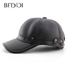 BFDADI-gorra de béisbol de imitación de piel de oveja para hombre, gorro de béisbol de imitación, estilo camionero, para deportes al aire libre, cálido, talla grande 60 2024 - compra barato