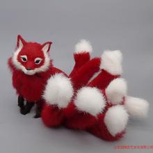 Имитация red fox полиэтилен и мех лиса модель Забавный подарок около 35 см x 18 см 2024 - купить недорого