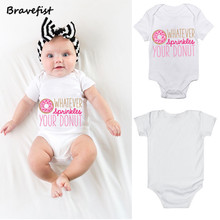 Lovely Donut Newborn Bodysuits Children Jumpsuits For Boys Girls Summer Kids Clothes 0-24Months Short Sleeve Outfits Overalls 2024 - buy cheap