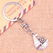 20pcs New Fashion Keychain 28*22 mm ship boat Pendants DIY Men Jewelry Car Key Chain Ring Holder Souvenir For Gift 2024 - buy cheap